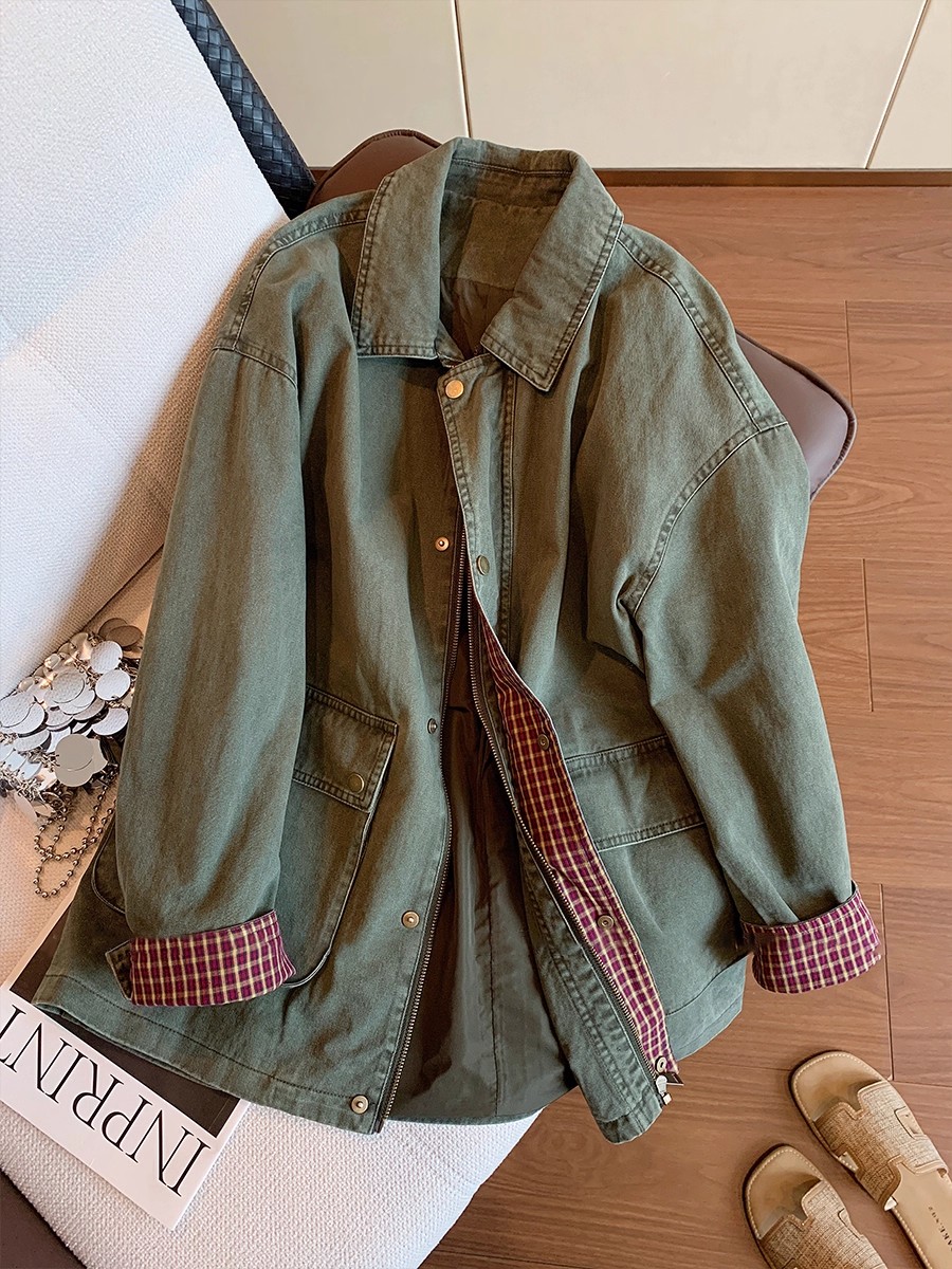 Down Jacket Packable - سترة كلاسيكية من قماش الدنيم باللون