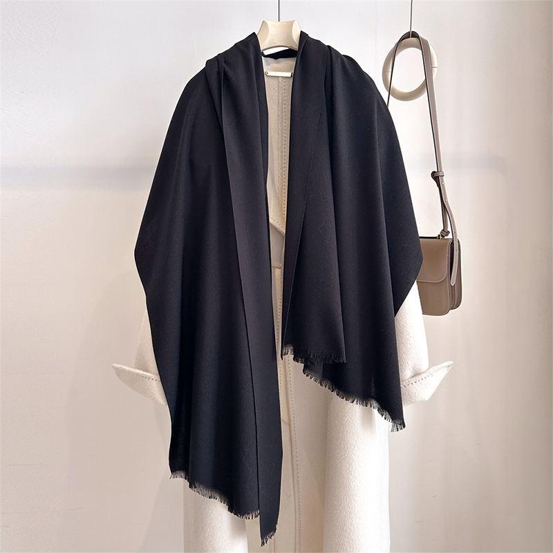 Shawl Wrap Winter - الفاخرة الشتاء الكشمير وشاح المرأة الصلبة