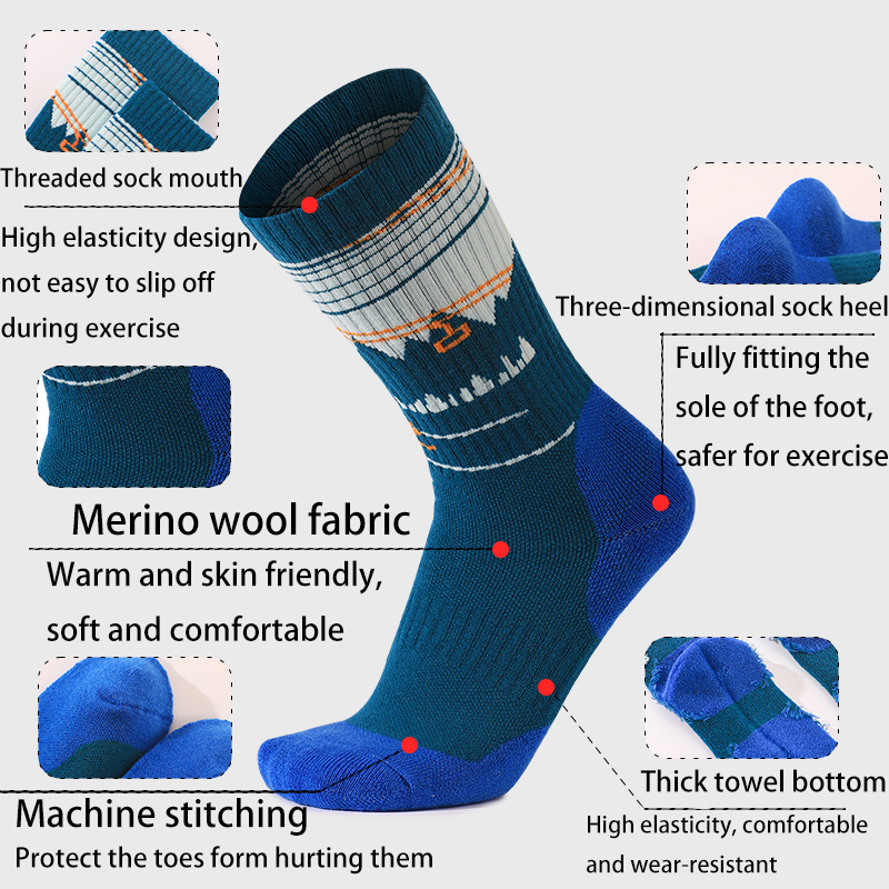 زوج واحد من جوارب التزلج المصن - مراجعة Thermal Sock Wool وسعره