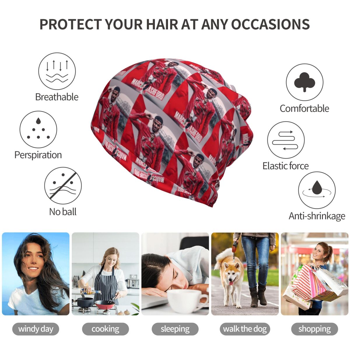 وشاح ماركوس راشفورد الجديد للا - مراجعة Knit Beanie Hat Warm وسعره